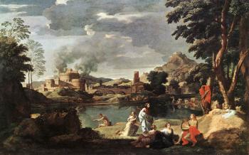 尼古拉斯 普桑 Landscape with Orpheus and Euridice